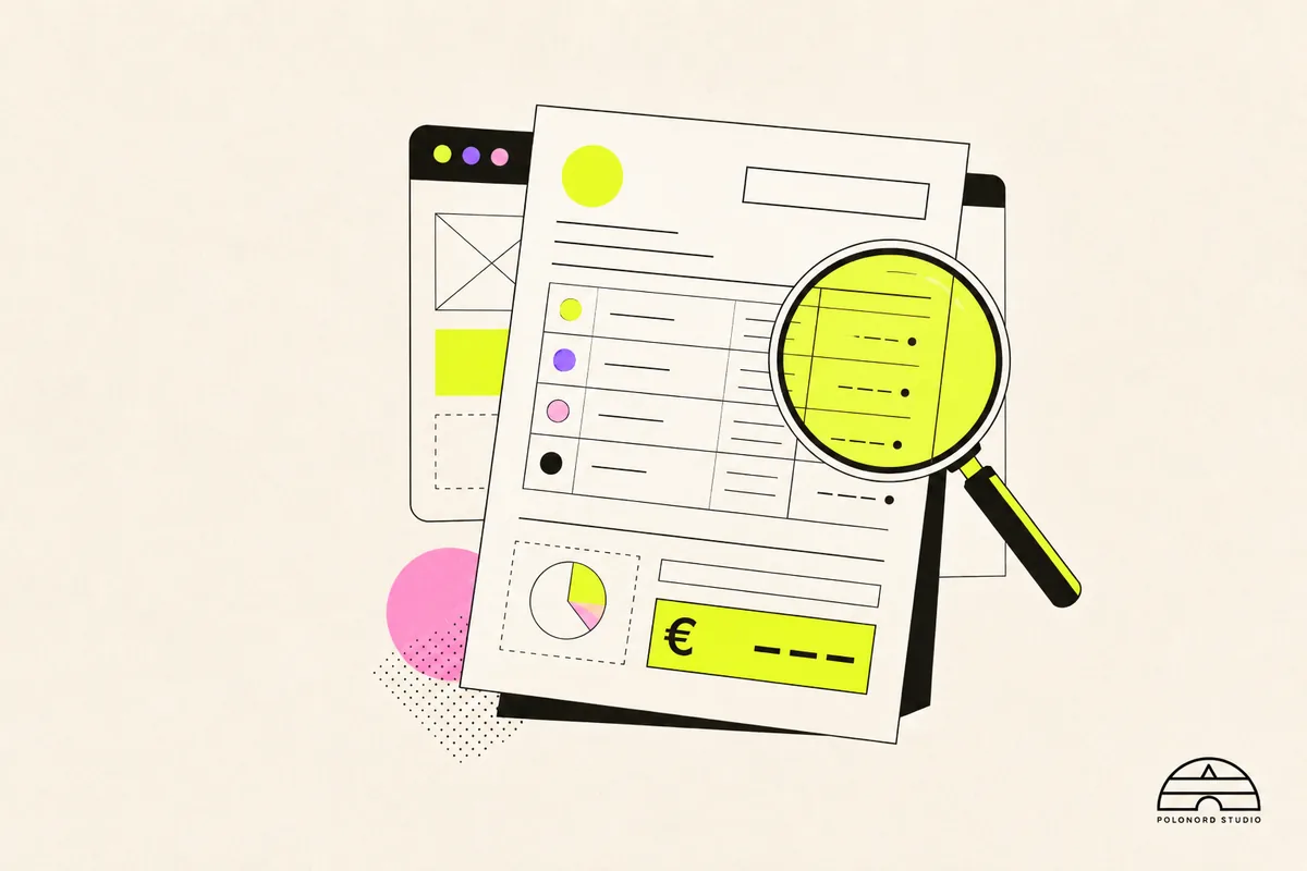 Preventivo per un sito web: documento di costi analizzato con una lente — guida Polonord Studio